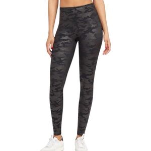 SPANX Camo Faux Leather Leggings